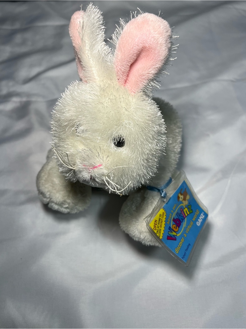 GANZ Webkinz Rabbit HM078 White Plush Stuffed Animal NEW Sealed‎ Unused Code